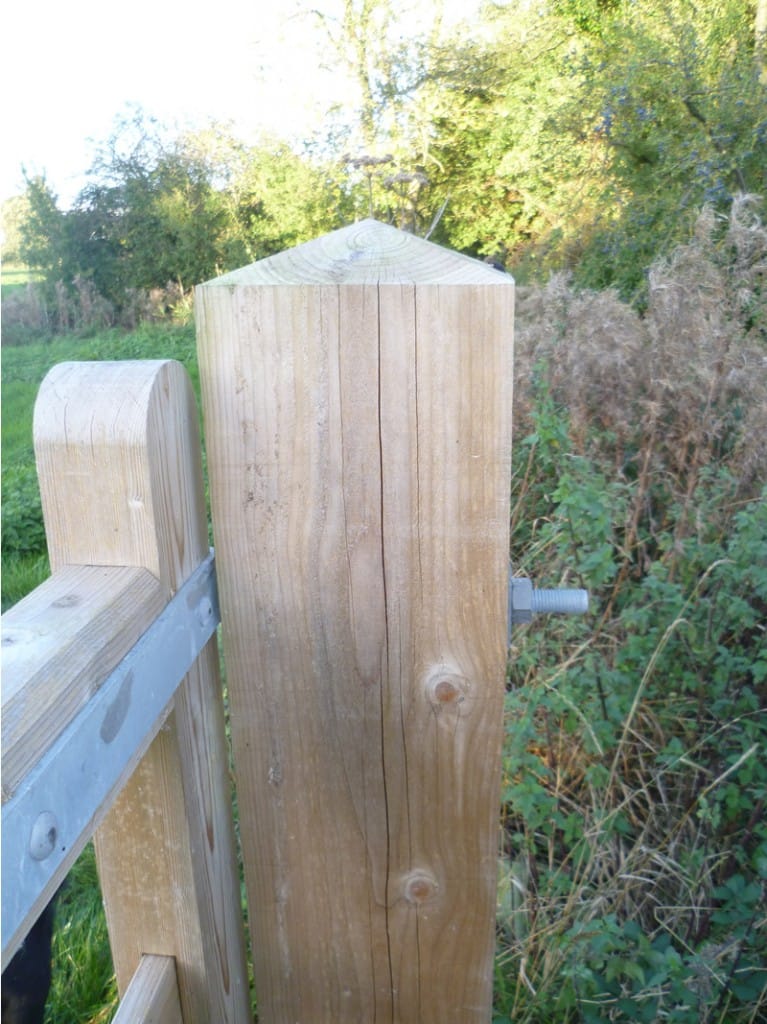 Fence post cracks are almost gone.