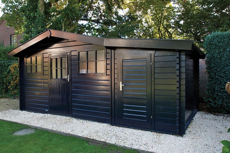 A shed extension you can add to any log cabin, we have them in 28mm or 45mm thick wall logs.