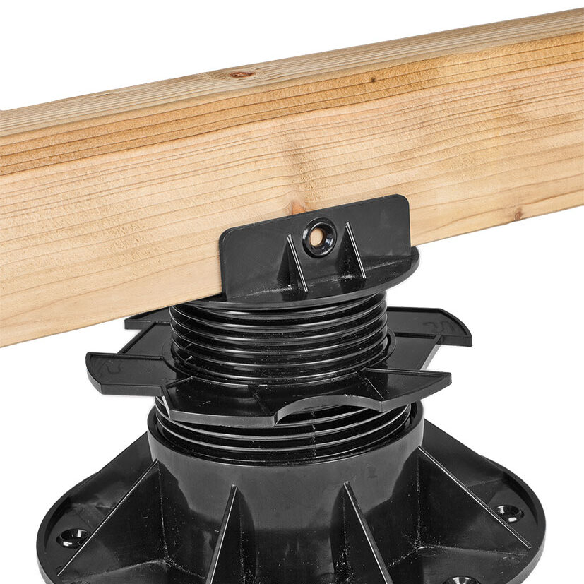 Very useful pads for easily supporting and leveling a timber frame base for your log cabin