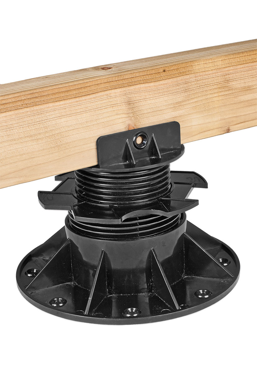 Very useful pads for easily supporting and leveling a timber frame base for your log cabin