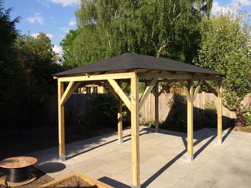 It's not just log cabins and Philip is very experienced in installing our gazebos. This is the Grande Gazebo.