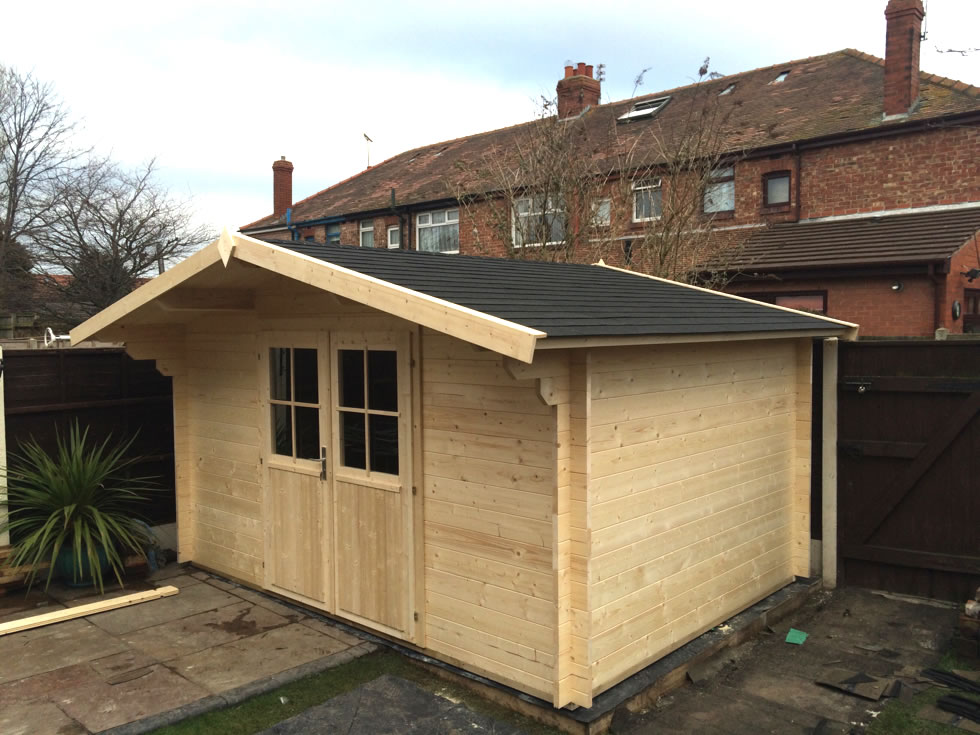 A more simpler install, the Summertime 34mm log cabin.