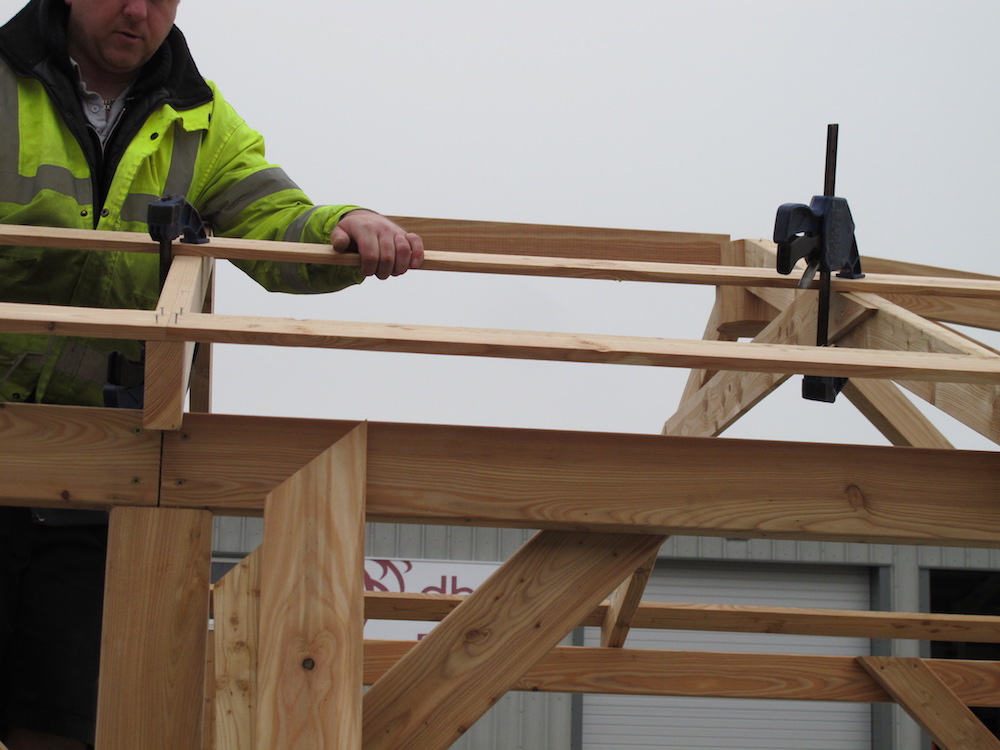 using clamps we can brace of other rafters and push or pull bows out.