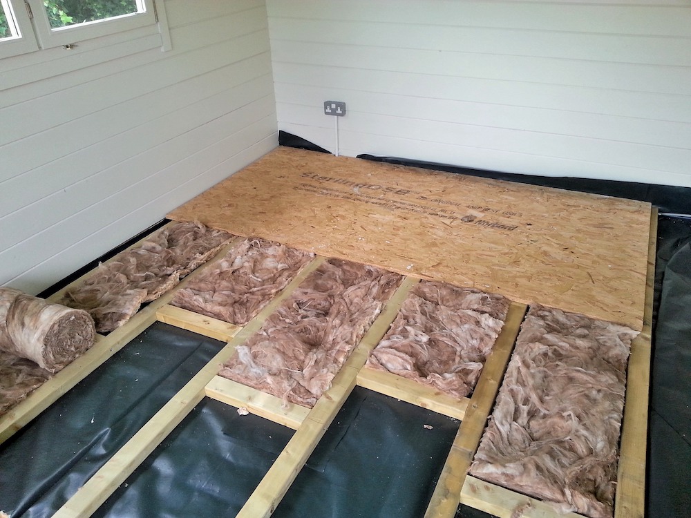 insulation and floor boards