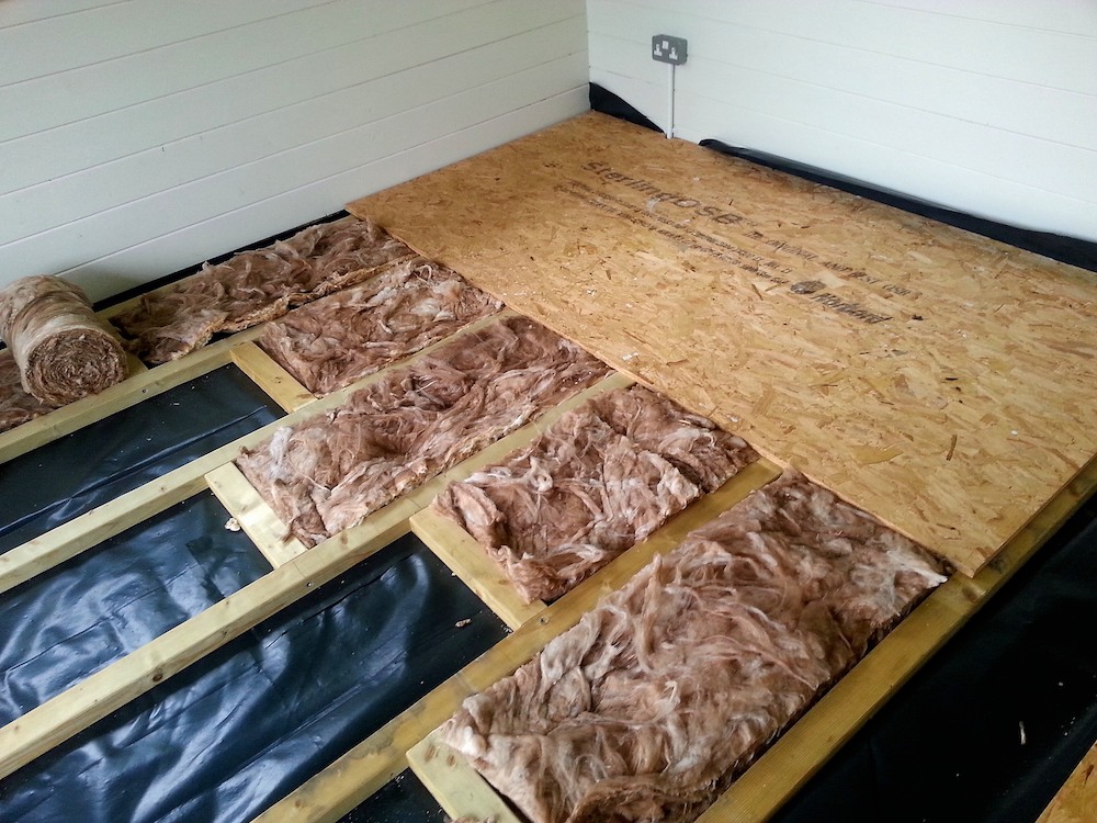 insulation and floor boards
