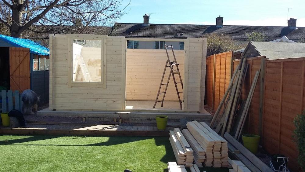 The Installation of the Doorway for the Chloe Log Cabin
