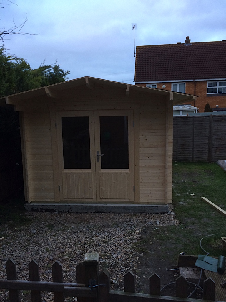 The Fully Installed Log Cabin!
