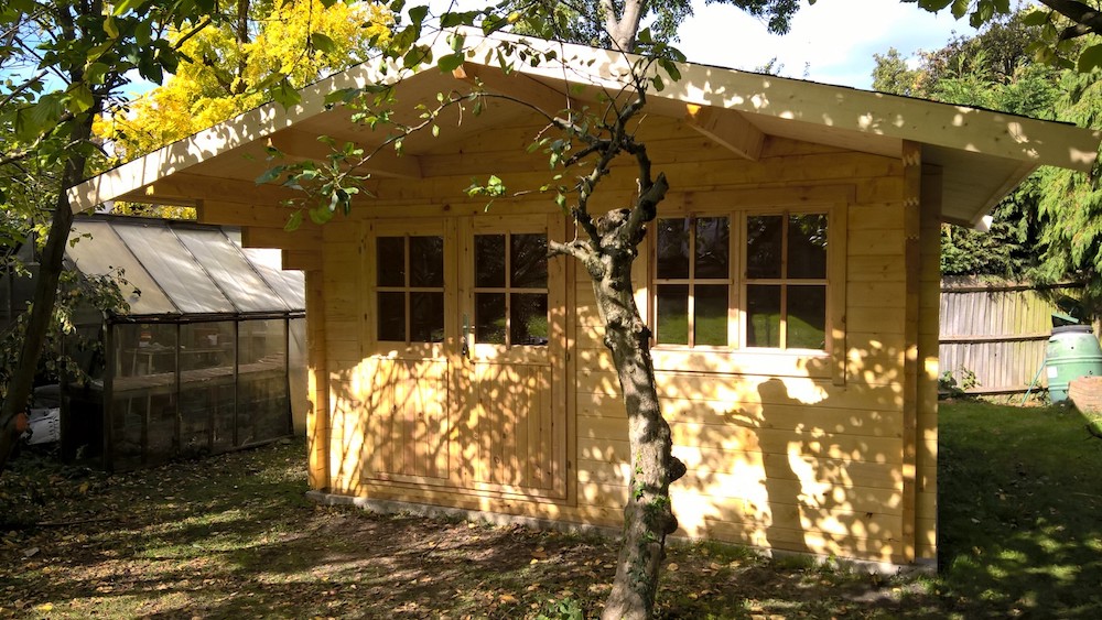 A Clear Treated Sitan Log Cabin