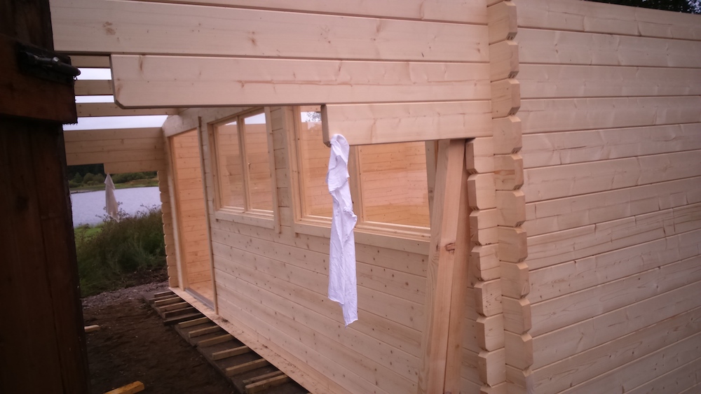 The Installation Of The Gijs Log Cabin Canopy