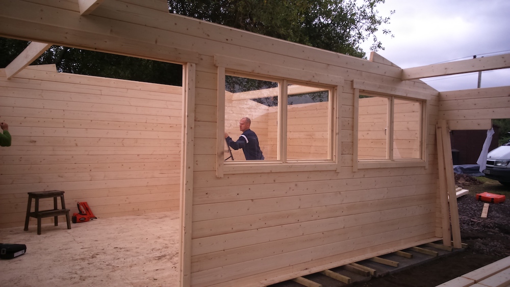 The Installation Of The Gijs Log Cabin Windows