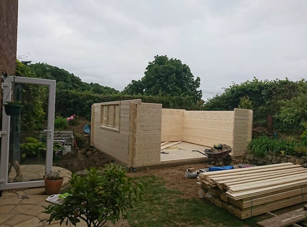Newcastle Log Cabin Wall Installation
