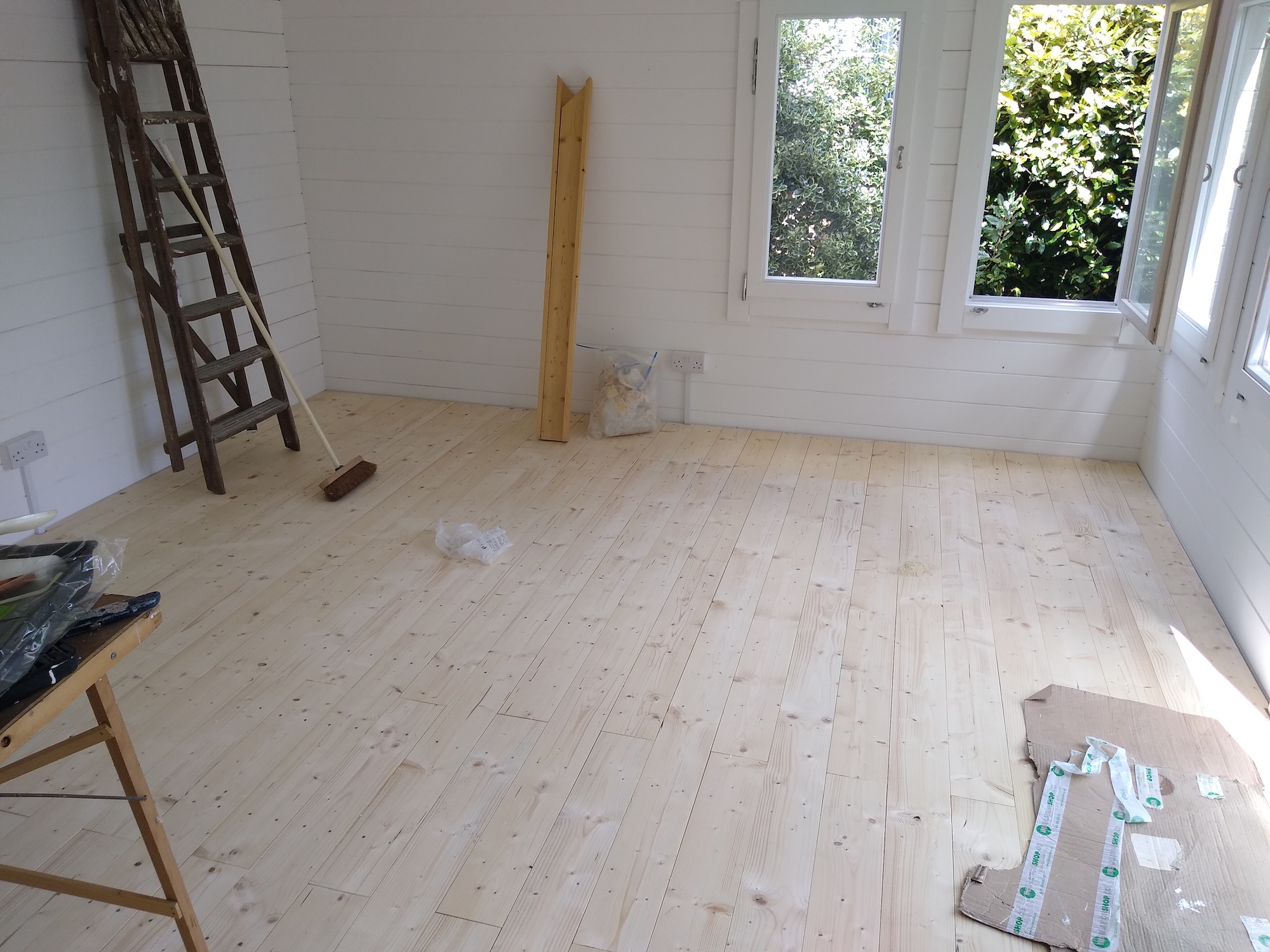 Finished Log Cabin Flooring