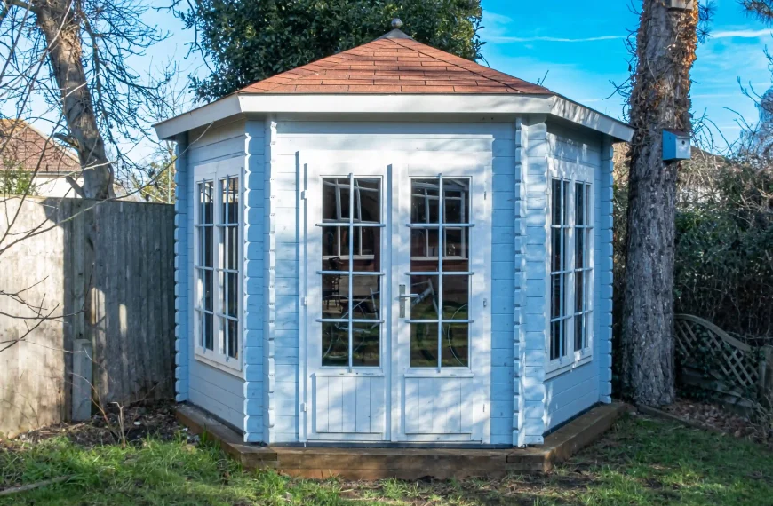 Hexagonal Summerhouse Log Cabin | Storage