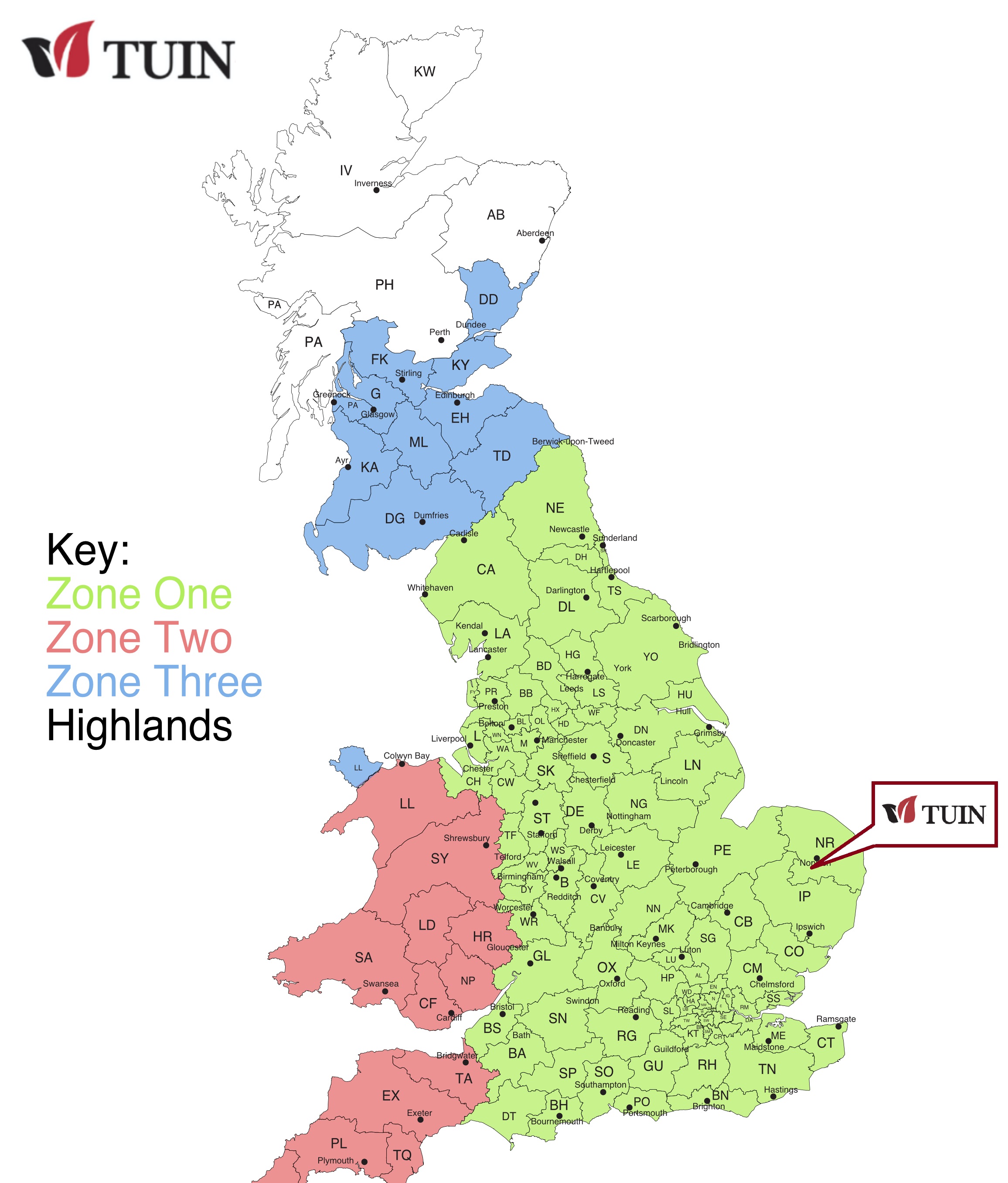Garden gate delivery map UK