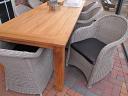 Grey Rattan Curved Chair