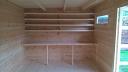 Inside The 28mm Zutphen Log Cabin - Customer Modification Of Including Shelving and A Worktop