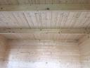 Bodine log cabin roof from the inside