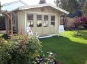 Derby 58m log cabin with customers own bargeboards.