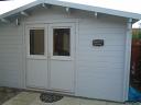 Dyre 40mm log cabin - Painted ready to be used as a beauty salon