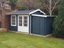 Daisy log cabin with a 28mm annexe installed