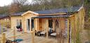 Skerries 70mm log cabin with customer adaptation of a veranda