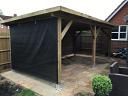 Large modern gazebo. The rear timber wall and cloth wall are extra.