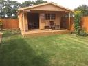 Klaas log cabin with front canopy porch