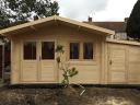 Rorik log cabin with a 45mm annexe to the side