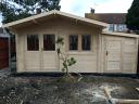 Rorick log cabin with an extra 45mm annexe to the side