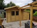 58mm Lennart log cabin with optional side annexe