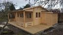 The Henning log cabin with an annexe fitted to the side
