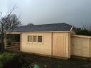 Sibella log cabin with an extra log cabin annexe fitted.