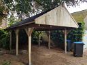 Apex roof timber carport