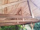 Roof detail of the timber carport