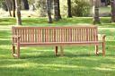 Heavy duty park bench with central support