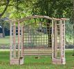 Trellis Arbour Bench With Planters for Climbing...