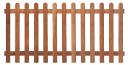 Straight hardwood picket fence