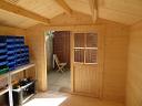 Lulea log cabin with double half glazed doors