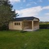 Viveka log cabin with storage shed in 45mm log and double glazed