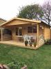 Klaas log cabin with front canopy porch