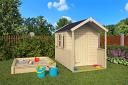 Pinoccio playhouse with 16mm untreated spruce