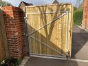 A customers completed gate using our metal gate frame
