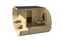 Oval sauna 3D inside view