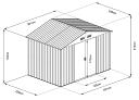Metal shed silver diagram and sizes