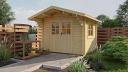 Lennart log cabin, ideal for a garden office - double glazed and 58mm