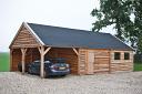 Building with natural larch cladding