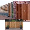 Metal gate frame with cladding on