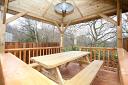 Larch balustrade being used on a Tourist gazebo