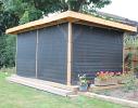 Gazebo roll up cloth walls for wind protection