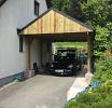 Apex roof timber carport